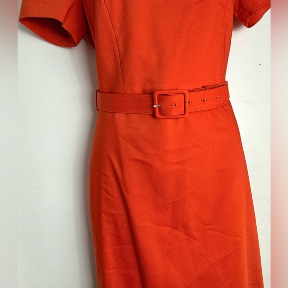 J.Crew Elegant Neon Orange  Women's Dress - Picture 4 of 12